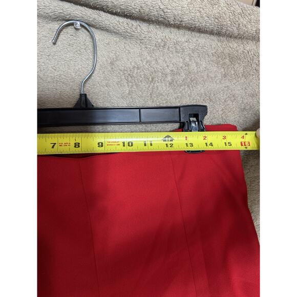 NWT LAUREN Ralph Lauren Skater Red Skirt 8 Lined Preppy Holiday Fit & Flare - Picture 7 of 8